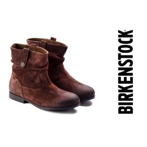 Birkenstock Sarnia Expresso Suede Leather Boots Size 37